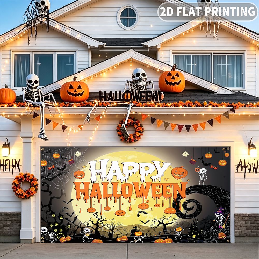 Halloween Skeleton Decoration - 1 szt. Płaski baner 2D na