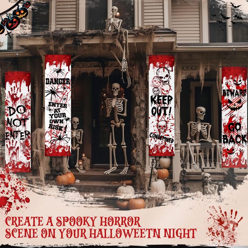 Halloween Skeleton Decoration - VIKAMA Halloweenowa Dekoracja na Drzwi Ganeku