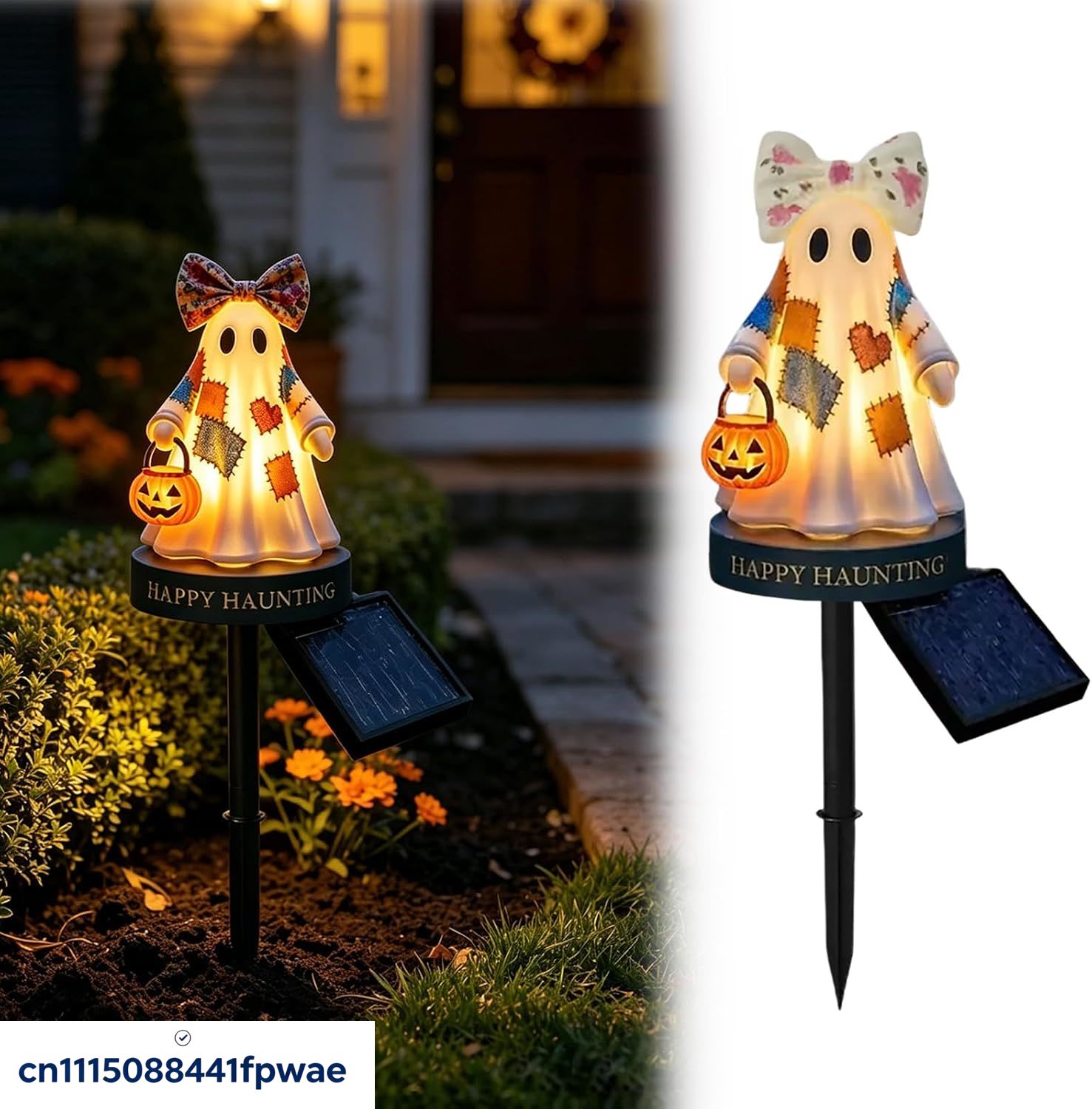 Halloween Pumpkin Decor Led - Dekoracje na Halloween zasilane energią słoneczną,