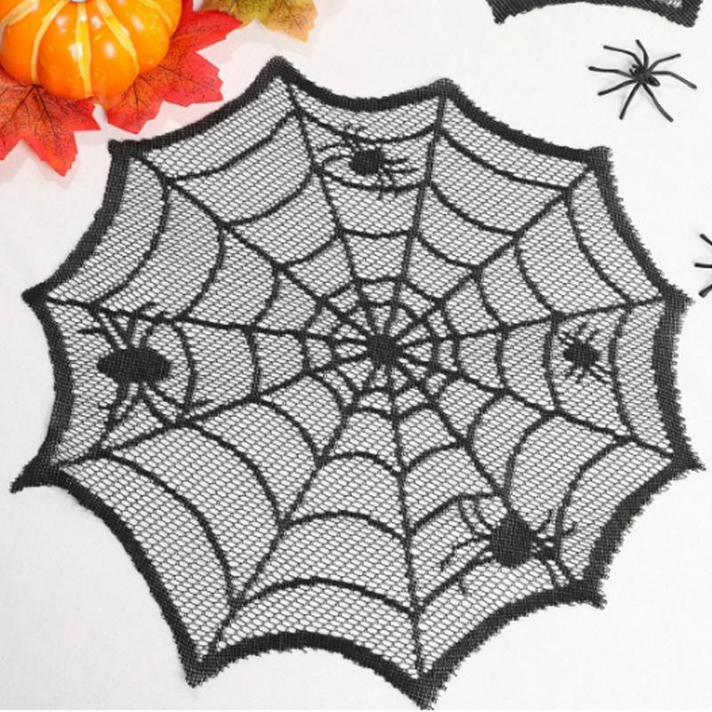 Spider Web Halloween Decoration - [MOA] 2/4 szt. Obrus z motywem