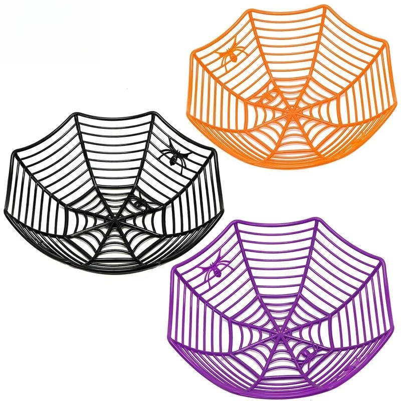 Spider Web Halloween Decoration - 1/3 szt. Miska na słodycze na