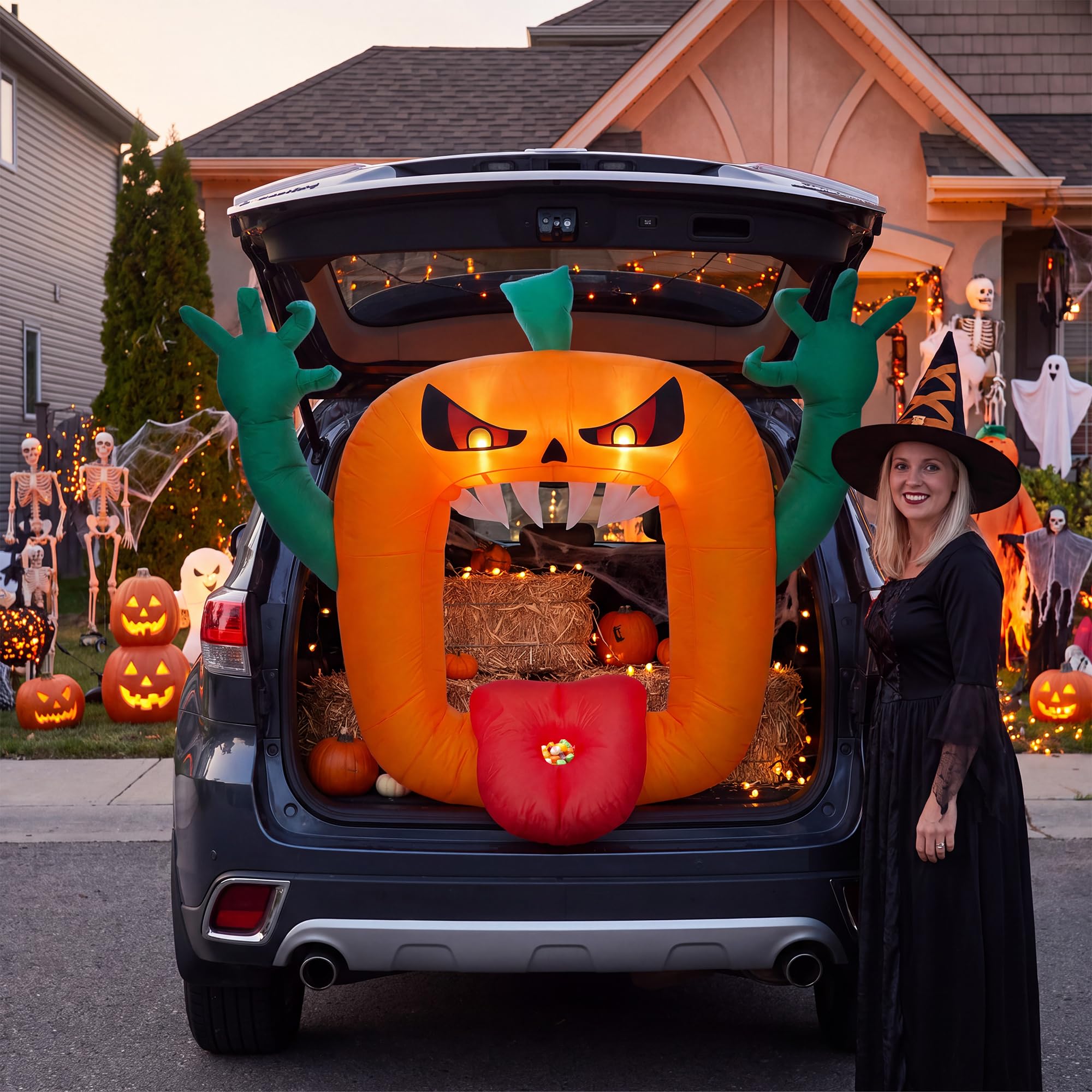 Halloween Pumpkin Decor Led - 6FT dmuchane dekoracje na Halloween –