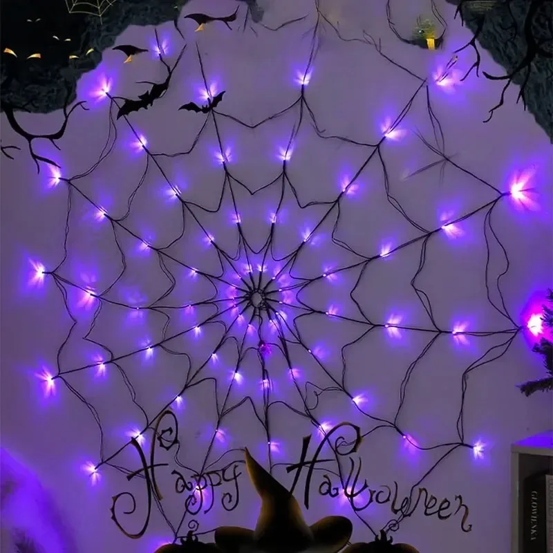 Lampki Halloween w kształcie p – Spider Web Halloween Decoration recenzja i cena