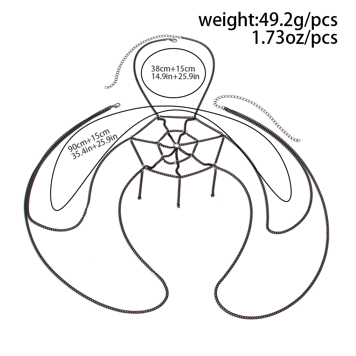 KunJoe Kreatywny Seksowny Łańc – Spider Web Halloween Decoration recenzja i cena