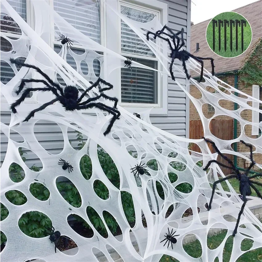 1x2m 1x4m 2x4m Sztuczna pajęcz – Spider Web Halloween Decoration recenzja i cena