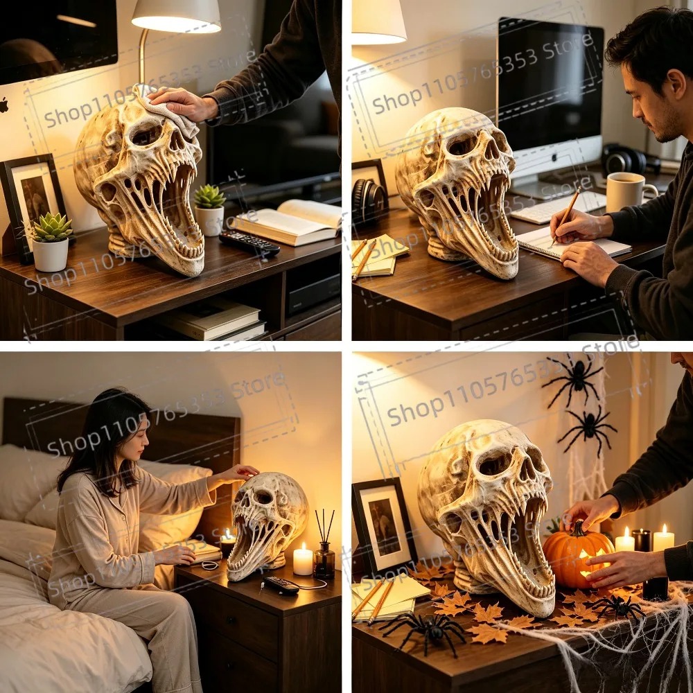 Gotycka rzeźba krzyczącej czas – Halloween Skeleton Decoration recenzja i cena