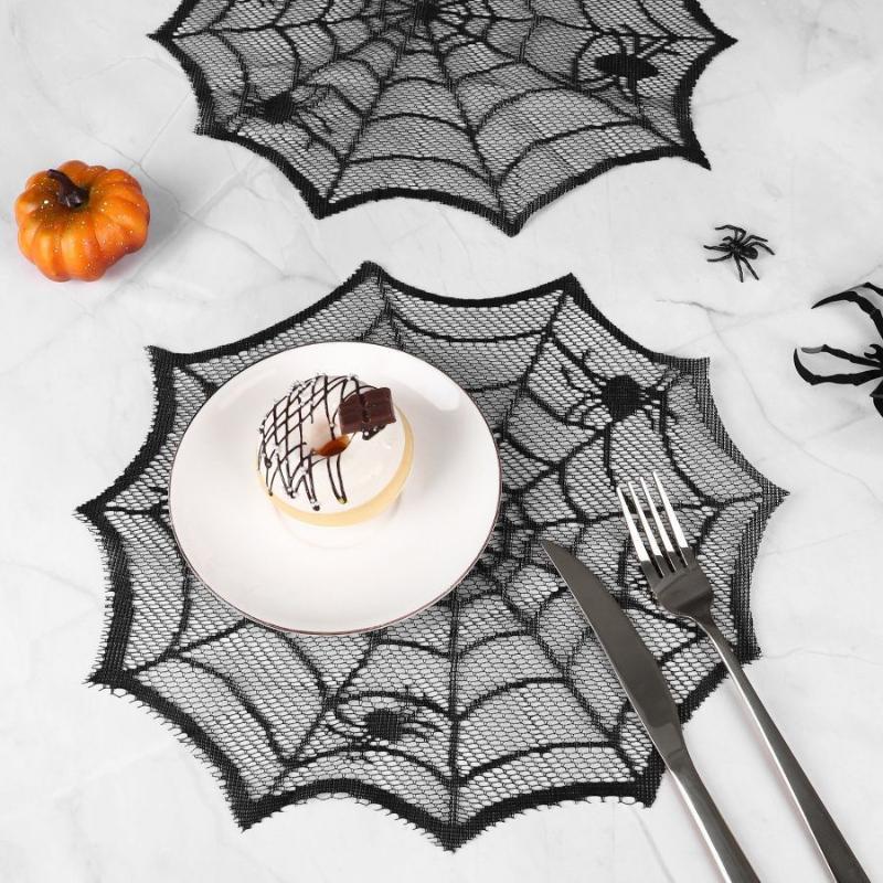 [MOA] 2/4 szt. Obrus z motywem – Spider Web Halloween Decoration recenzja i cena