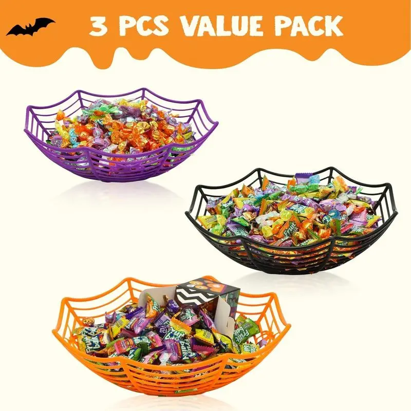 1/3 szt. Miska na słodycze na  – Spider Web Halloween Decoration recenzja i cena