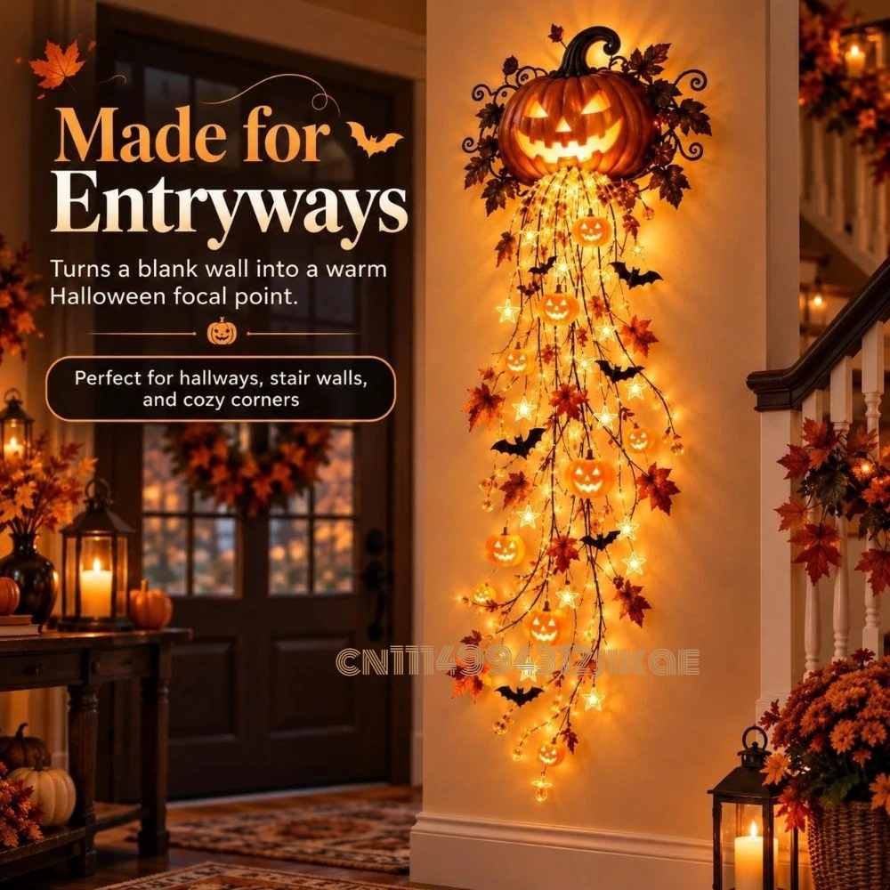 Elegancka kolekcja lamp ścienn – Halloween Led String Lights Orange recenzja i cena