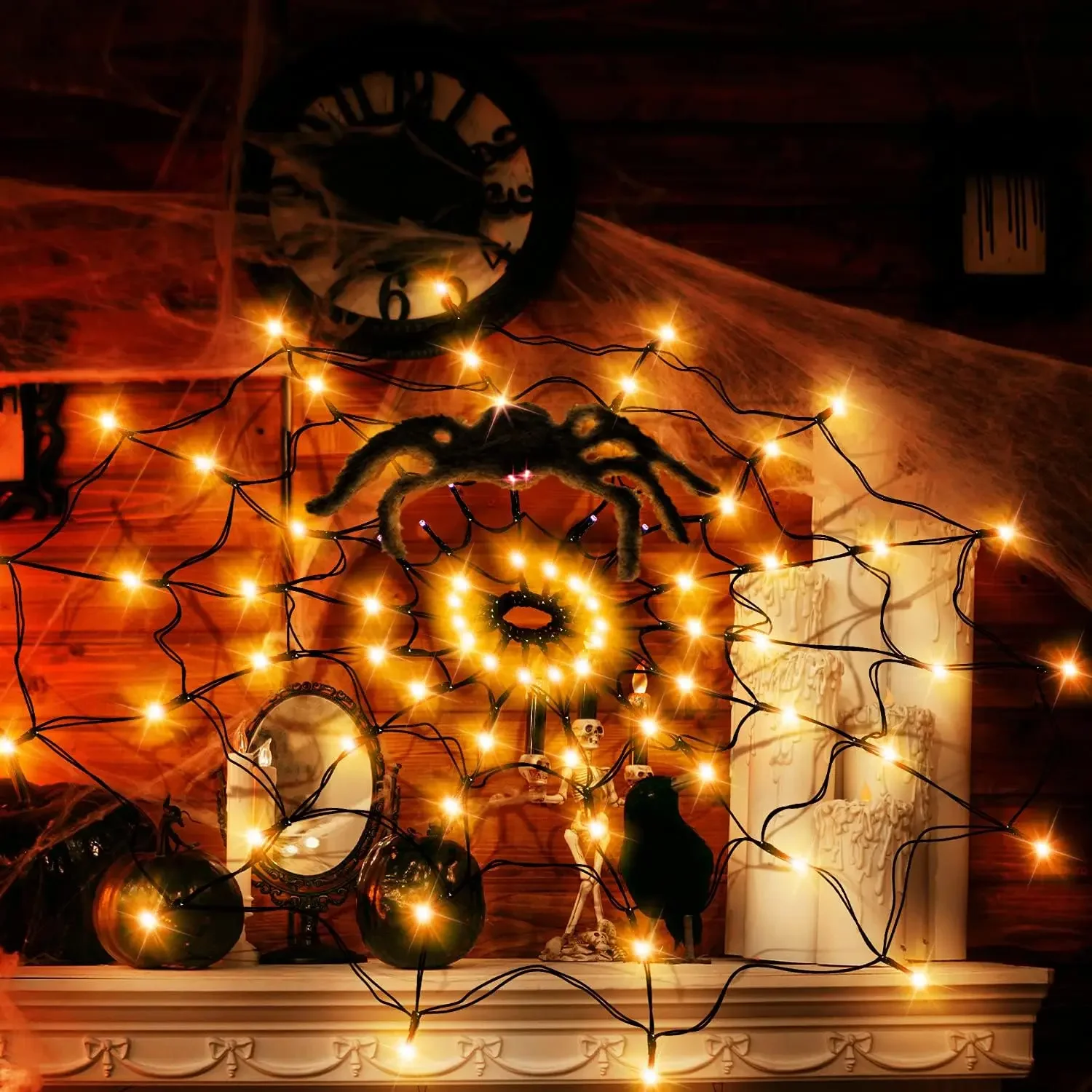 Lampki LED na Halloween, pajęc – Halloween Skeleton Decoration recenzja i cena