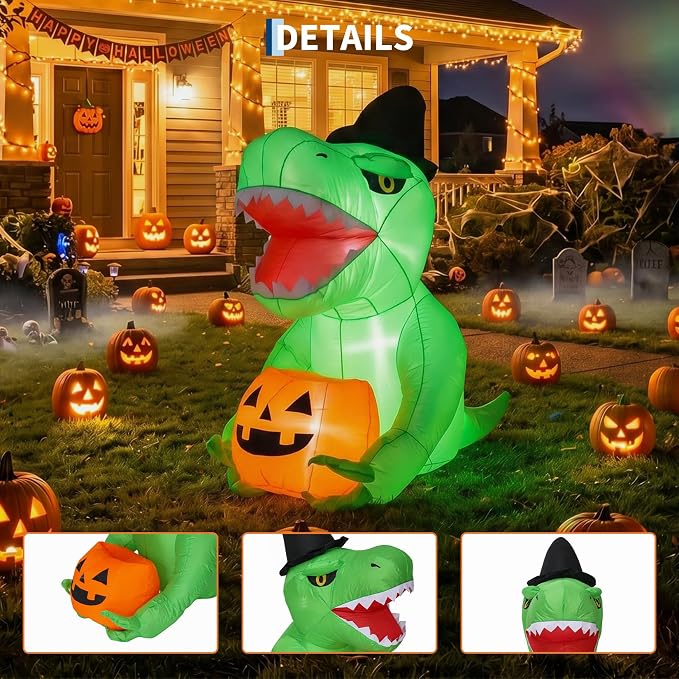 135 cm – dmuchane dekoracje na – Halloween Pumpkin Decor Led recenzja i cena
