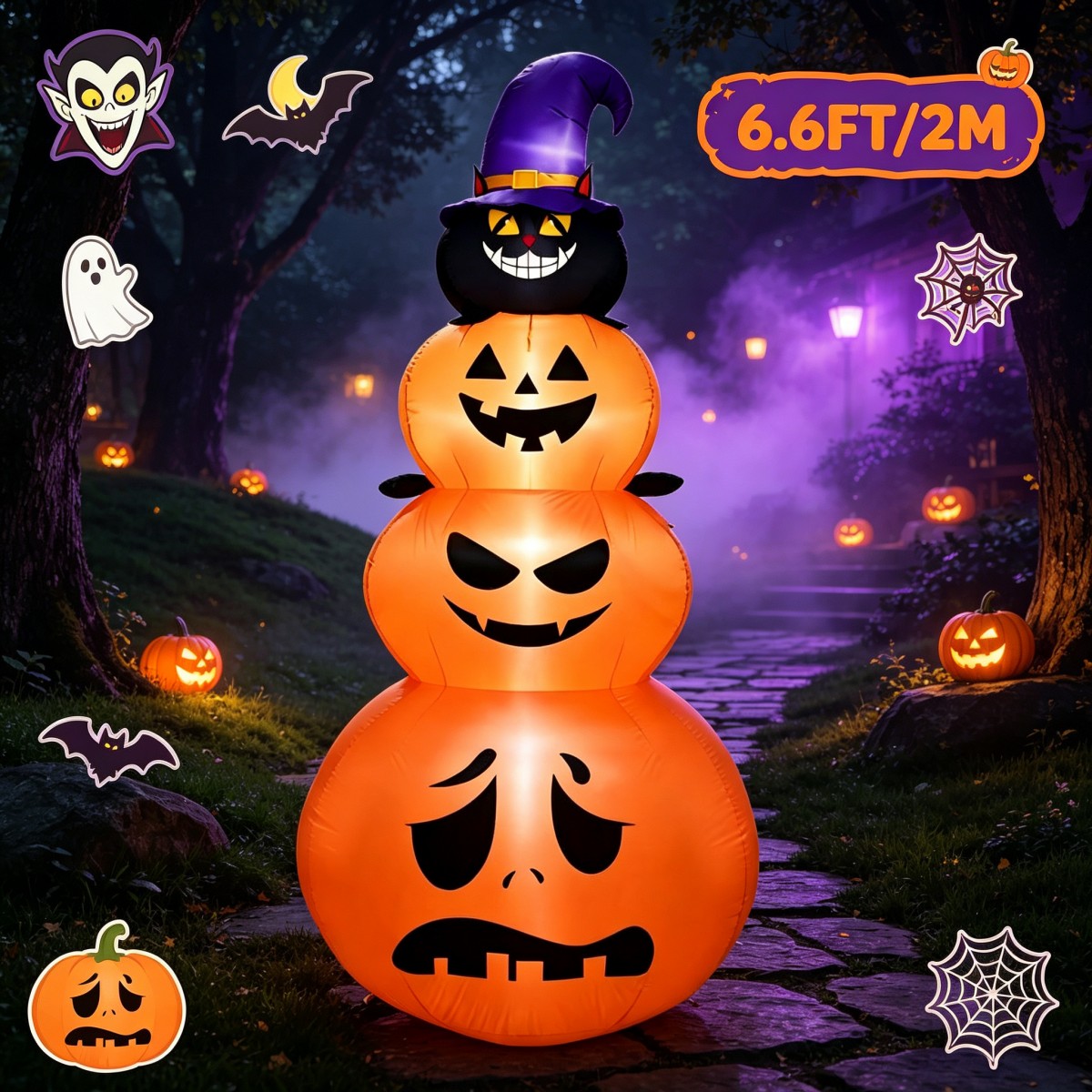 Dekoracje świąteczne na zewnąt – Halloween Pumpkin Decor Led recenzja i cena