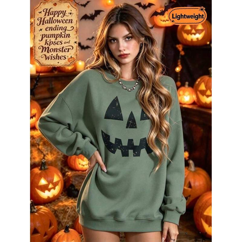 Damska bluza z długim rękawem  – Pumpkin Lantern Halloween recenzja i cena