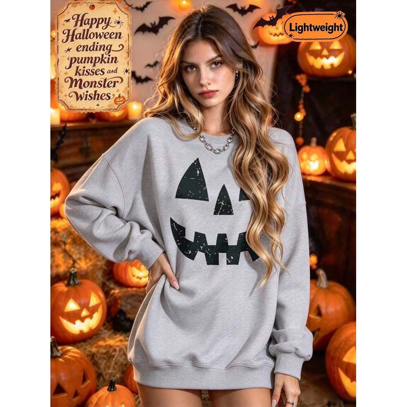 Damska bluza z długim rękawem  – Pumpkin Lantern Halloween recenzja i cena