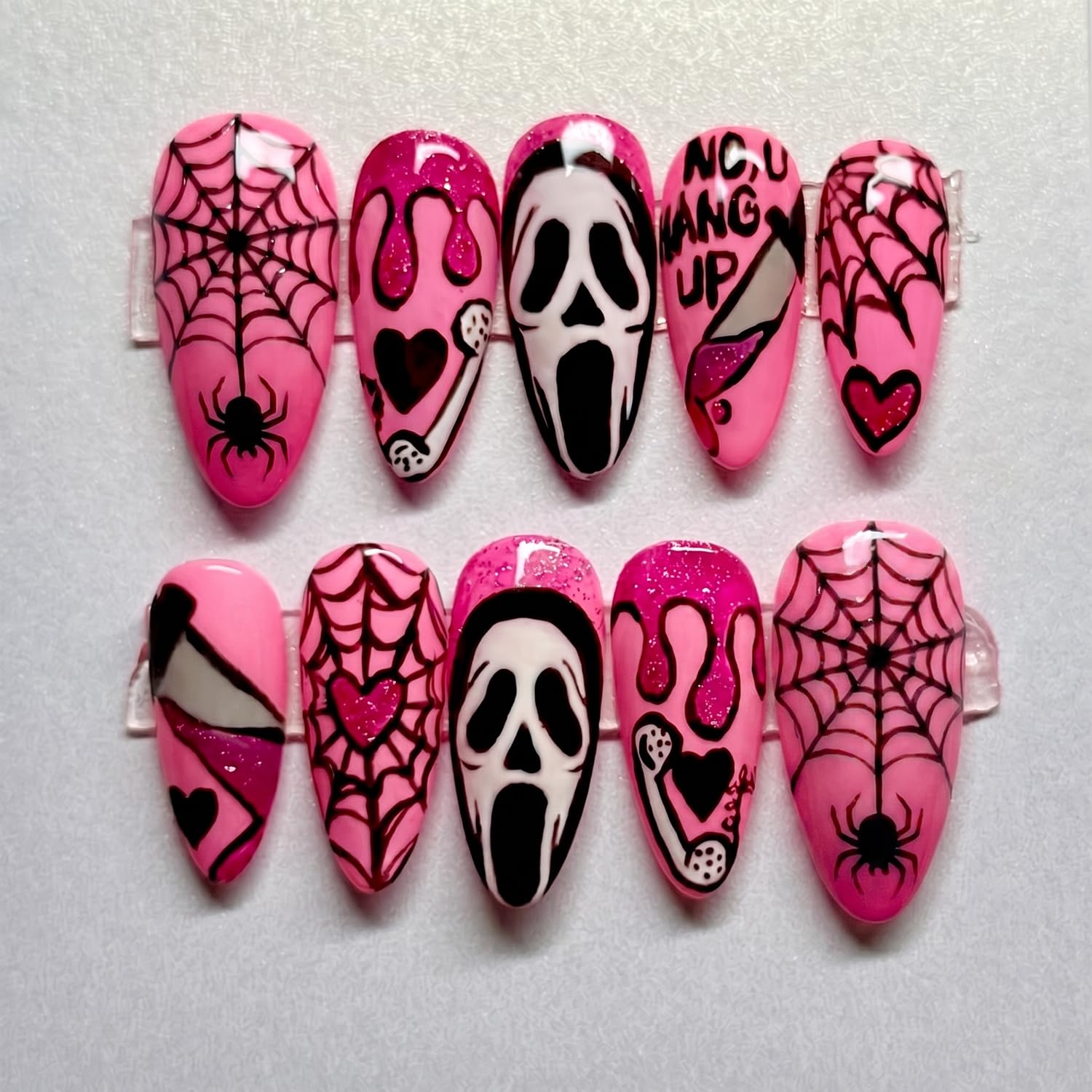 Halloweenowe sztuczne paznokci – Spider Web Halloween Decoration recenzja i cena