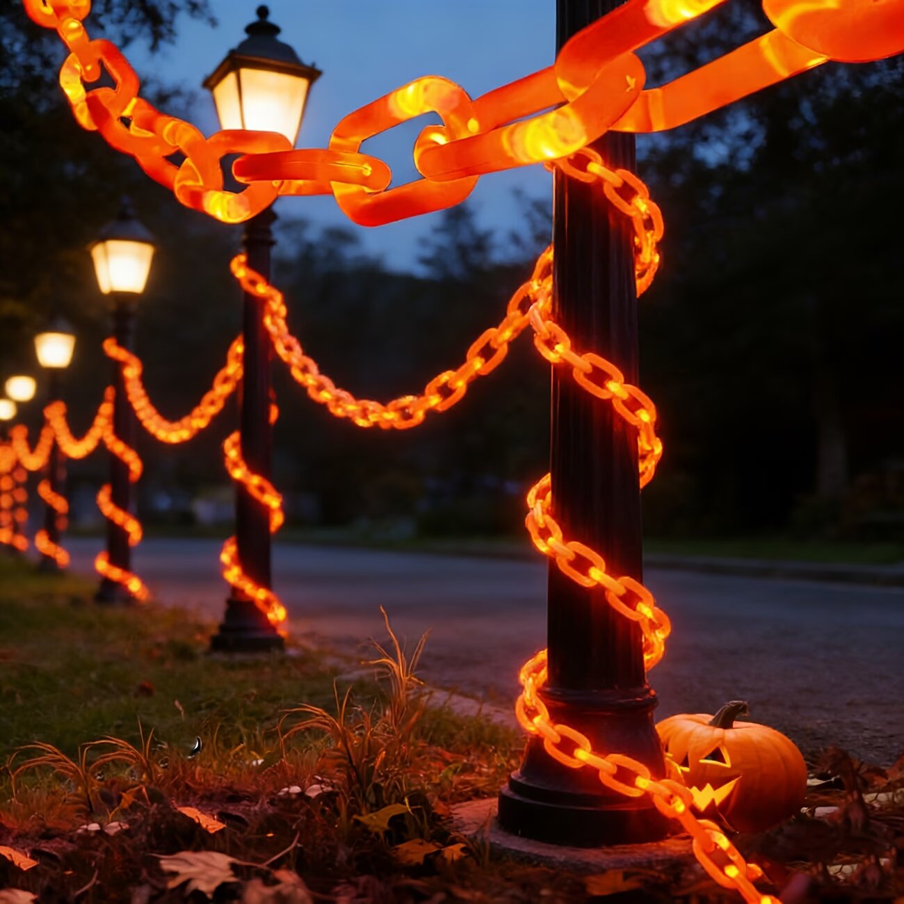 78,74 cala Halloweenowe Zewnęt – Halloween Led String Lights Orange recenzja i cena