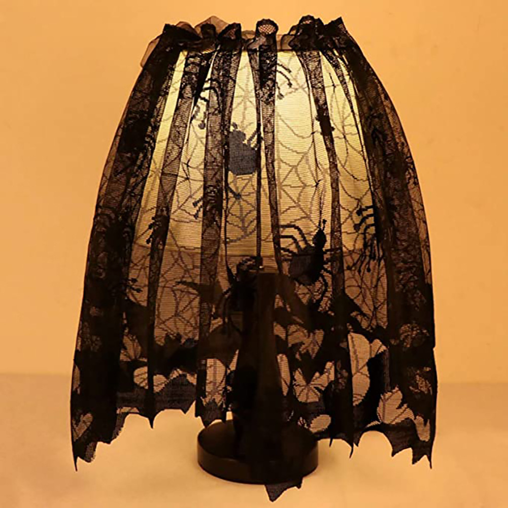 Halloweenowa czarna koronkowa  – Spider Web Halloween Decoration recenzja i cena