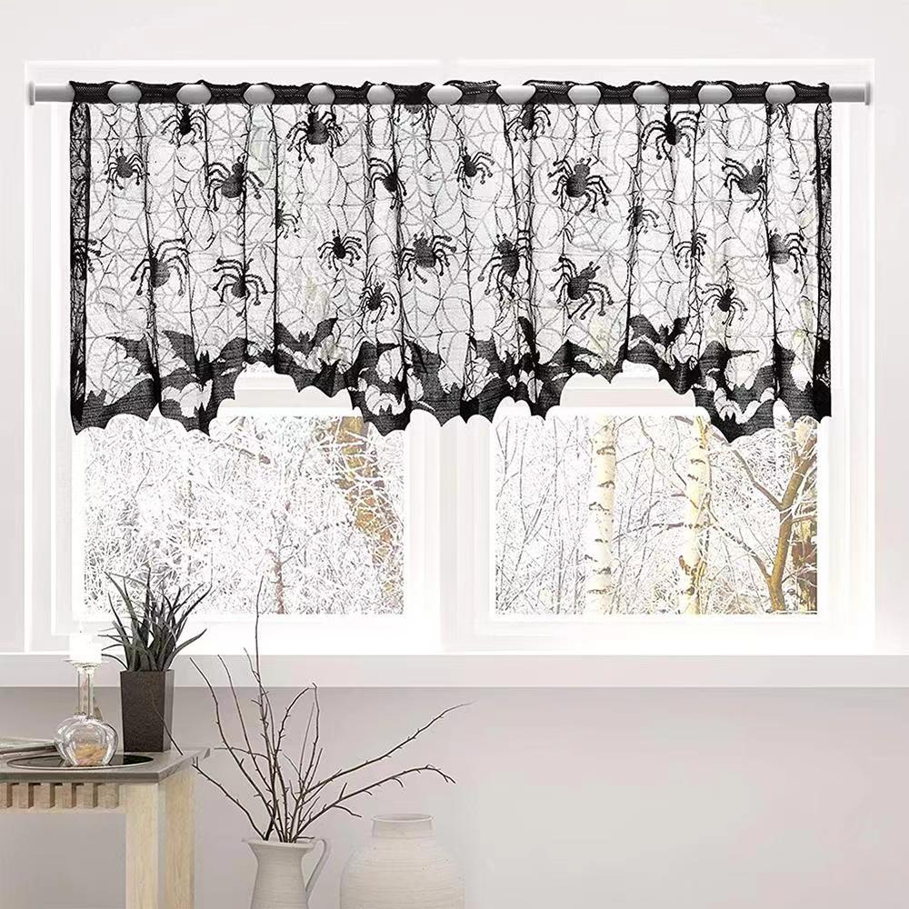 Halloweenowa czarna koronkowa  – Spider Web Halloween Decoration recenzja i cena