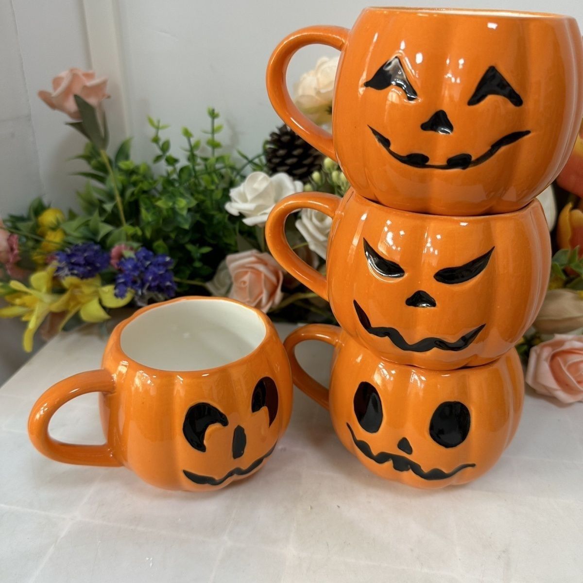 Kubek ceramiczny z motywem dyn – Pumpkin Lantern Halloween recenzja i cena