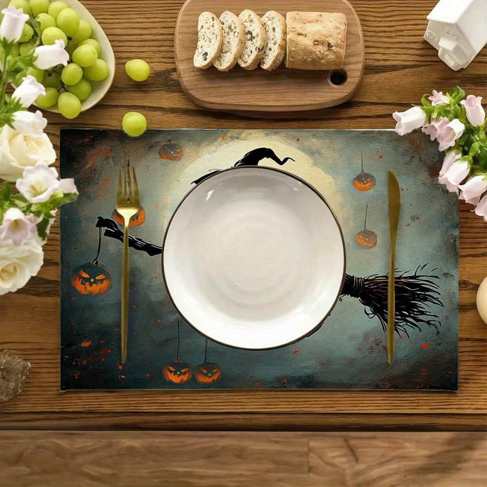 Zestaw 4 upiornych podkładek n – Pumpkin Lantern Halloween recenzja i cena