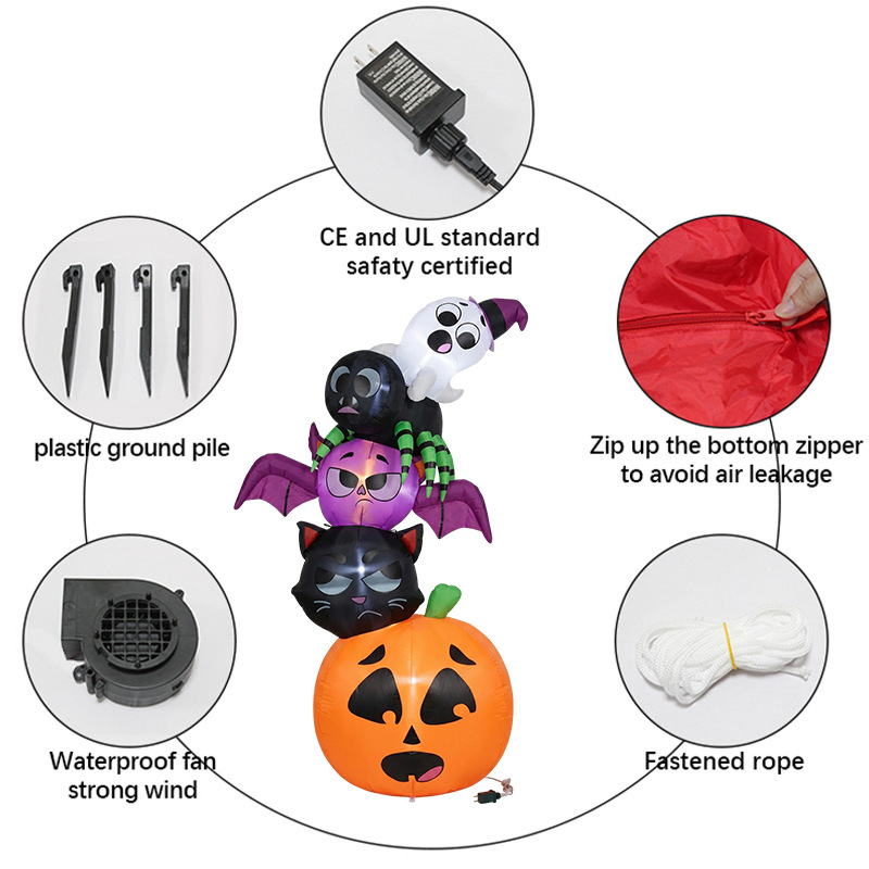 18-metrowe dmuchane dekoracje  – Halloween Pumpkin Decor Led recenzja i cena