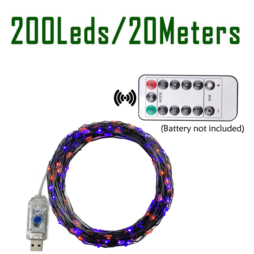 Lampki sznurkowe 100/200 LED p – Halloween Led String Lights Orange recenzja i cena