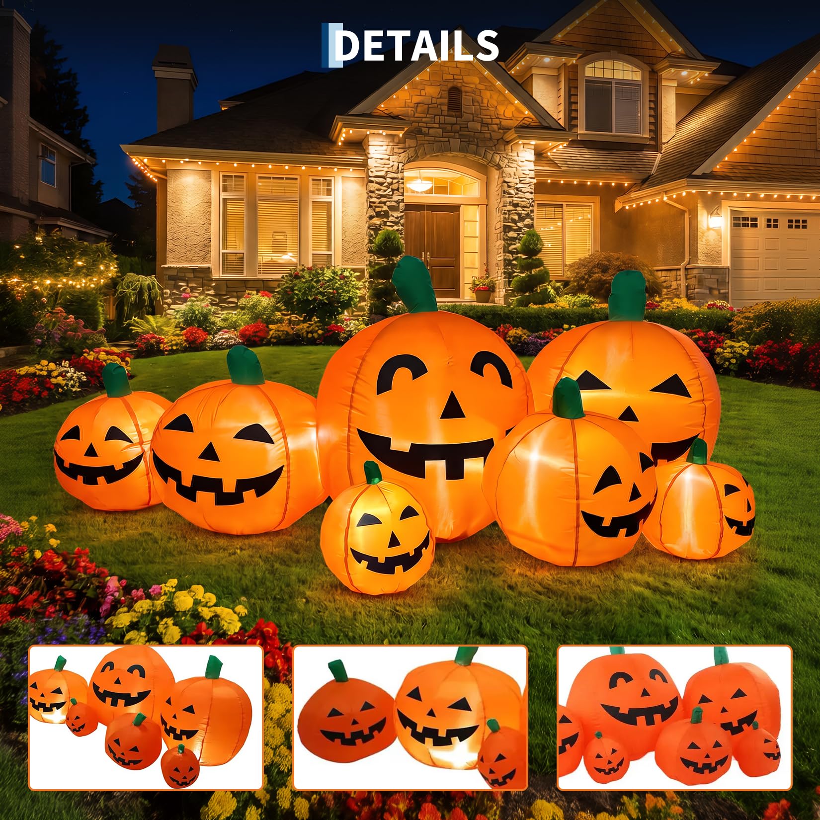 7,5-calowa, gigantyczna dmucha – Halloween Pumpkin Decor Led recenzja i cena
